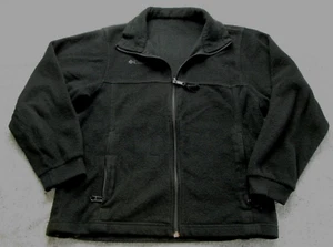 🧡💜💙 Columbia Sportswear Fleece Jacket Youth Unisex Full Zip Up Black Size M/L - Picture 1 of 5