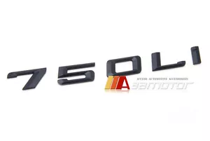 Matte Black Trunk Rear Emblem Badge Letters 750Li fit for BMW F01 F02 7-Series - Picture 1 of 1