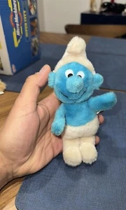 Vintage Smurfs 7.5" Peyo Wallace Berrie Plush 1981 Made In Korea - Picture 1 of 6