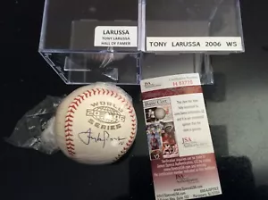 PALLONE DA BASEBALL UFFICIALE TONY LARUSSA FIRMATO MLB CERTIFICATO JSA 2006 WORLD SERIES - Foto 1 di 2
