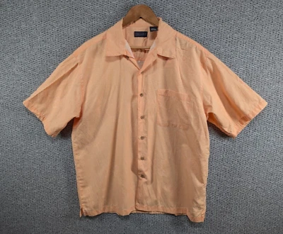 Camisa con botones Faded Glory para hombre floral naranja hawaiana vacaciones calce relajado L Foto 1 de 4