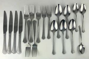 International Silver CAPRI FROST Stainless Flatware 19 Pc Lot Forks Spoons - Picture 1 of 14