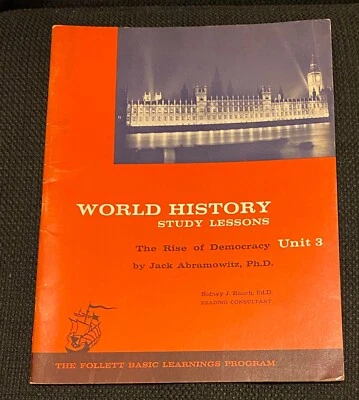 Vintage 1963 World History Study Lessons The Rise of Democracy  Unit  3 - Image 1 of 4