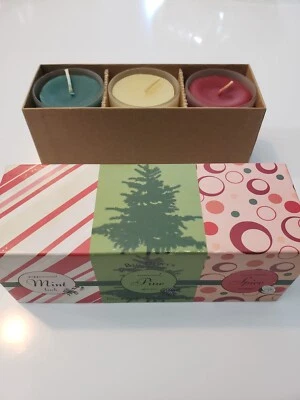 VTG BIG DIPPER BEESWAX CANDLES Votive Set of 3 Spice, Pine, Mint 100% Natural - Image 1 of 4