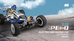 124016 /124017 V2 Brushless Rc Car 75kmh 1/12 Awd High Speed Truck Off-road Gift - Picture 1 of 28