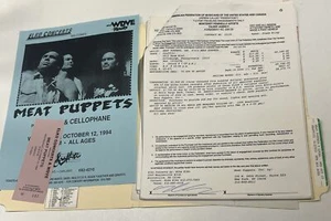 Meat Puppets Concert Contract 1994 Pittsburgh PA - Picture 1 of 1