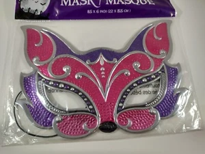 Costume Party Dance Halloween Mask, Silver Purple Pink - Picture 1 of 2
