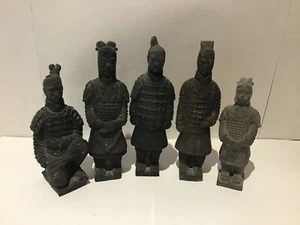 Set of 5 Chinese clay warrior soldiers. - Picture 1 of 2