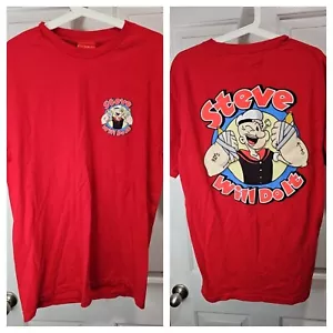 Camiseta roja Full Send Steve Will Do It Popeye L - Imagen 1 de 6