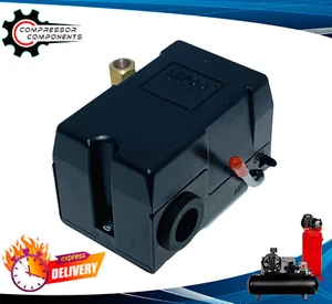 Air Compressor Pressure Switch 95-125 PSI Single 1 Port With Unloader - Picture 1 of 8