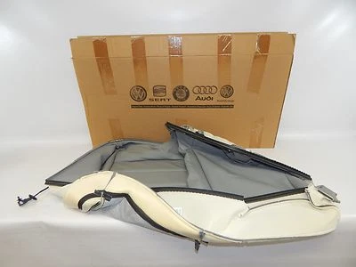 New OEM VW Seat Cushion Cover Rear Right Side w/ Heater Leather Crystal Gray - Image 1 of 4