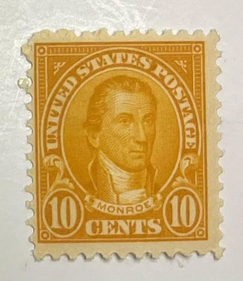 Envío de Estados Unidos Scott 562 sin usar 10 centavos James Monroe bisagras naranja/amarillo Foto 1 de 2