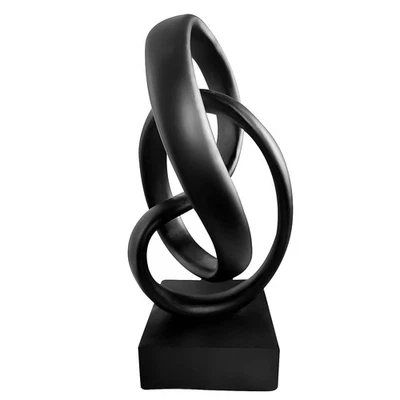 aboxoo Nudo Negro Decoración Mobius Nudo Estatua, Estatuas Abstractas, Mesa de Centro De... Foto 1 de 4
