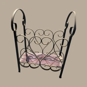 Vintsge Magazine Rack News Paper Rack Holder Home Wrought Iron Metal 10" x 16" - Picture 1 of 4