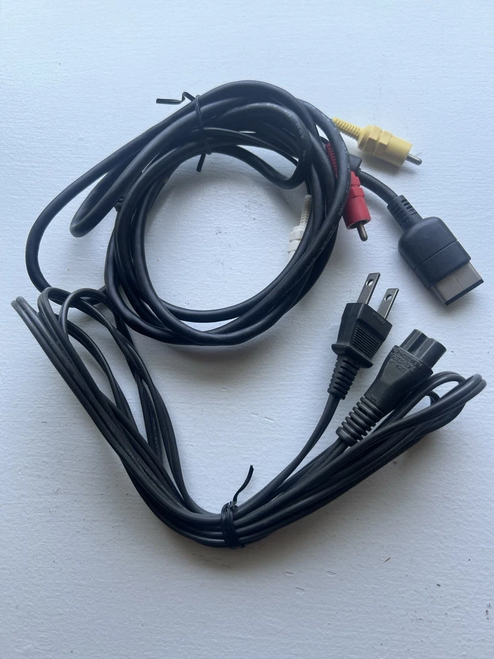 Подлинный Sega Dreamcast набор кабелей RCA AV + питания - Изображение 1 из 1