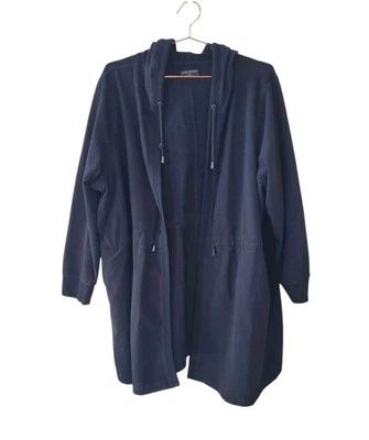 Cárdigan de segunda mano LANE BRYANT 22/24 negro con capucha frente abierto para mujer Foto 1 de 4