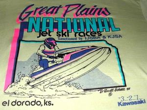 1987 Great Plains National Jet Ski Race IJSBA 650SX JS550 gelb T-Shirt Größe L - Bild 1 von 7