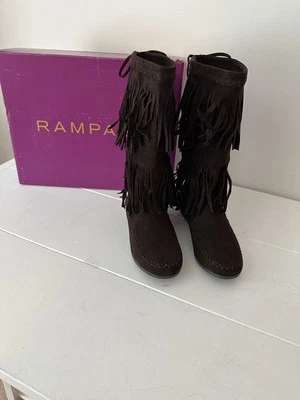 Botas Rampage Cantrell Marrón Oscuro Flecos Talla 6 Foto 1 de 4