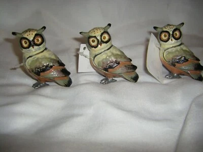 Рогатые птицы драгоценности на петлях безделушки коробка * набор из 3 * новый запечатанный - Изображение 1 из 4