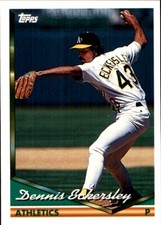 1994 Topps SPANISH BILINGUAL #465 Dennis Eckersley OAKLAND ATHLETICS A's