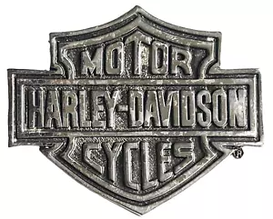 VINTAGE HARLEY-DAVIDSON MOTOR CYCLES SILVER TONED BIKER JACKET METAL PIN PINBACK - Bild 1 von 4
