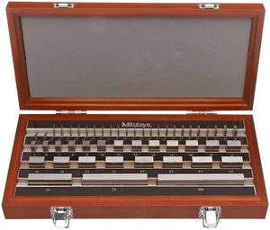 Mitutoyo Metric Calibration Steel Gage Gauge Block Set AS-2 1.005-100mm 47 Block - Picture 1 of 6