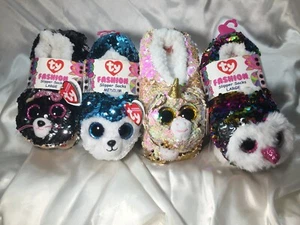 Ty Beanie Boo's Sequin Slipper Socks Children's Size Medium (1-3) - Picture 1 of 10