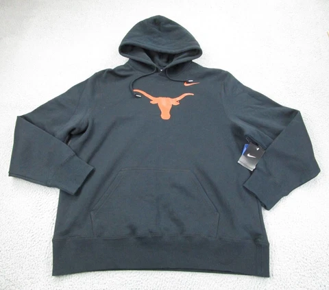 Nike Texas Longhorns Sweater Mens 2XL Black Orange Sweatshirt Hoodie Hooded XXL Cover