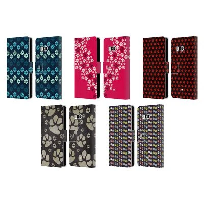 HEAD CASE DESIGNS PAWS LEATHER BOOK WALLET CASE COVER FOR HTC PHONES 1 - Image 1 of 4