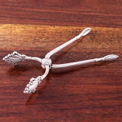 GEORG JENSEN DANISH ART DECO STERLING SILVER SUGAR NIPS TONGS ACANTHUS NO MONO - Image 1 of 4