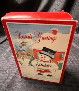 Vintage Jasco Handcrafted Season's Greetings Candle #224 Mailable Box - Picture 1 of 3