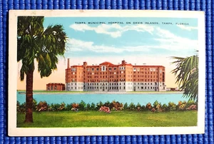Vintage c 19Tampa Municipal Hospital on Davis Islands Tampa FL Postcard - Picture 1 of 2