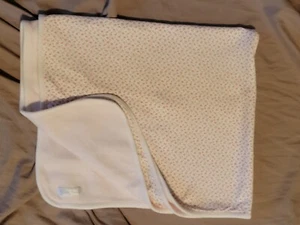 Ralph Lauren Baby Blanket Floral White Pink Receiving Cotton Flowers  EUC No Tag - Picture 1 of 4