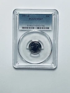 1997-D Roosevelt Dime PCGS MS67 - Picture 1 of 12