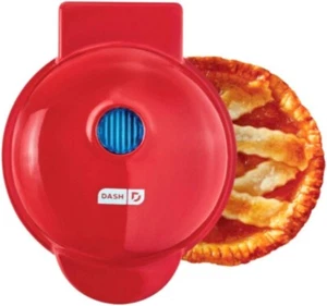 NEW In Box Dash Mini Personal Pie Maker Dual Nonstick Plates Red Sweets & Quiche - Picture 1 of 7
