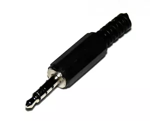 Conector Jack 3.5mm 4 contactos macho soldar - Imagen 1 de 1