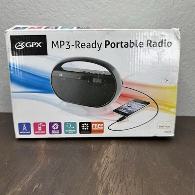 GPX Portable AM/FM Radio, MP3 Ready, Black, R602B - Image 1 of 4