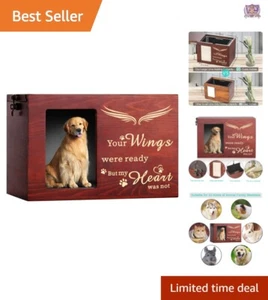 Handcrafted Pine Wood Pet Ashes Urn with Removable Photo Display & Lining - Picture 1 of 9