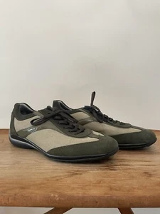 Tod’s Canvas Low Top Sneaker Turnschuhe Schuhe Wildleder Grün Herren Gr. UK 9,5 - Bild 1 von 9