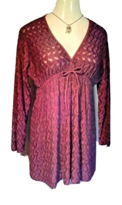 ATHENA Swimsuit Cover-Up MEDIUM Sexy Purple Lace Party Dress NWT $83 Pool Beach - Image 1 of 4