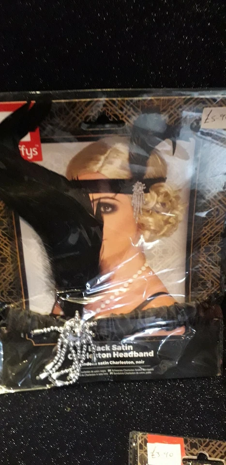 Tocado de diadema de Gatsby, Downton, Charleston, vestido elegante. Foto 1 de 1