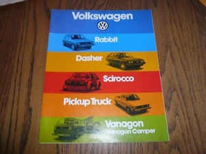 1980 VW Rabbit Dasher Scirocco Pickup Vanagon Camper Sales Brochure - Vintage - Picture 1 of 5