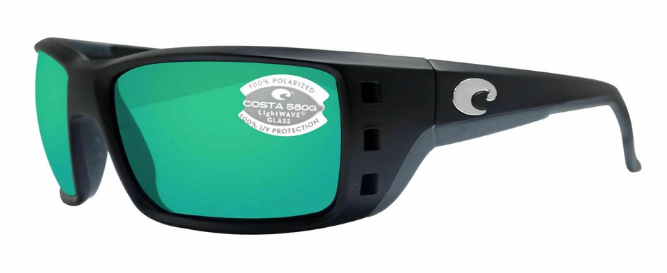 NEW Costa Del Mar Permit Black Frame w/ Green Mirror 580G Lens PT11OGMGLP - Image 1 of 1