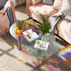Beistelltisch Couchtisch Bunt Sofatisch Kaffeetisch Tisch Acrtlglas Transparent - Bild 1 von 20