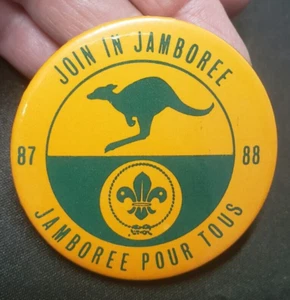 Bottone spilla metallo boy scout unisciti Jamboree Pour Tous 1988 vintage BSA festa del papà - Foto 1 di 4