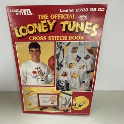 Looney Tunes Cross Stitch~Leisure Arts #2723~1995~Bugs Taz Tweety~Pattern book - Image 1 of 4