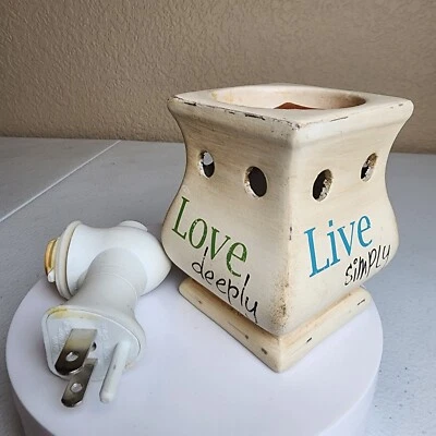 Scentsy Mini Warmer Wall mount LIVE Simply, LAUGH Often, LOVE Deeply, Learn Much - Image 1 of 4