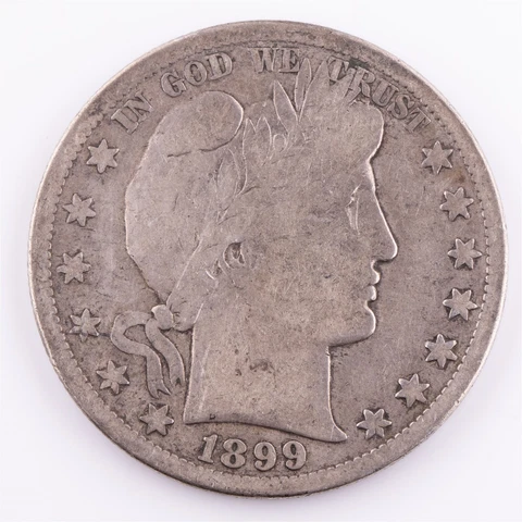 1899 S Barber Half Dollar VG San Francisco Mint Silver 50c Cover