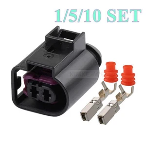 2 Pin/Way Automotive Horn Alternator Connector Plug Kit for VW Audi Seat Skoda - Picture 1 of 3