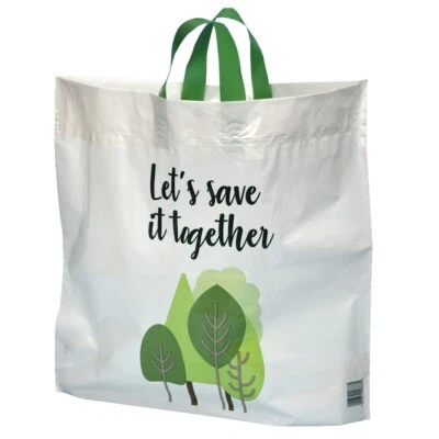 Large Bag for Life Plastic Bag, Strong Flexi-loop Handle Carriers, Reusable Bags - Image 1 of 4